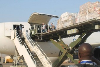 Primeiro avião do UNICEF chega ao Sudão do Sul