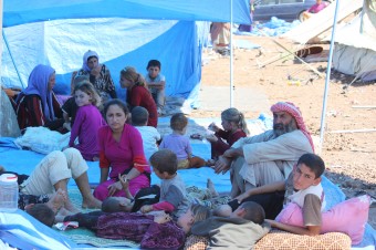 Famílias Yazidis no campo de refugiados em Nawrouz. Foto: UNICEF Syria/2014/Razan Rashidi