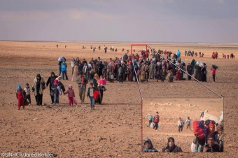 O destaque na foto mostra que Marwan não estava muito longe de sua família quando foi abordado pela equipe da ONU